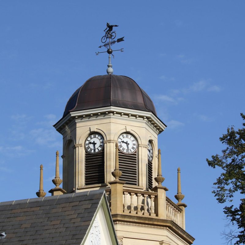 Contemporary,Weather,Vane,On,A,Clock,Tower,Belonging,To,Harris
